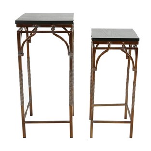 Vitale Rusty 2'li Kare Yan Sehpa AK.AT0113