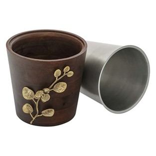 Vitale Diya Çiçekli Ahşap Vazo AK.EG0100