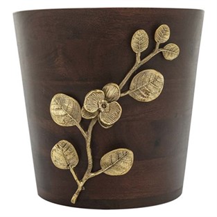Vitale Diya Çiçekli Ahşap Vazo AK.EG0100