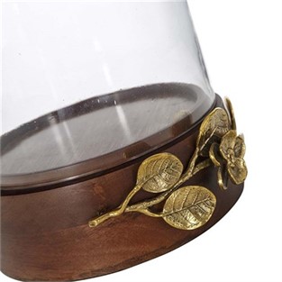 Vitale Diya Ahşap Çiçekli Mumluk 20x32 cm AK.EG0102