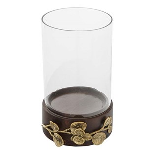 Vitale Diya Ahşap Çiçekli Mumluk 16x27 cm AK.EG0103
