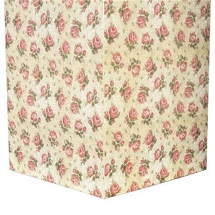 Vitale Şiva Çiçek Desenli Krem Mumluk 18x31 cm AK.FQ0024-K