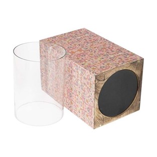 Vitale Şiva Çiçek Desenli Pembe Mumluk 18x31 cm AK.FQ0024