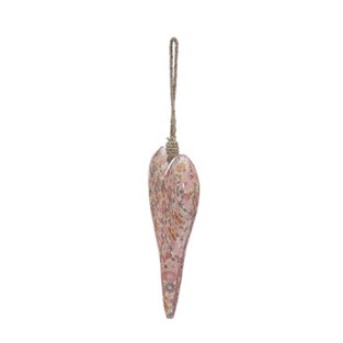 Vitale Şiva Çiçek Desenli Pembe Kalp Büyük Boy AK.FQ0025-P
