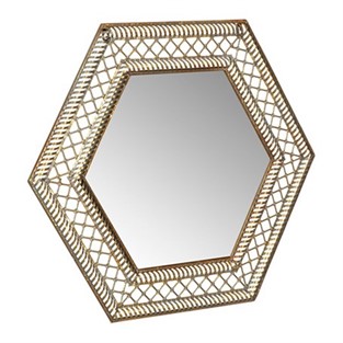 Vitale Gold Altıgen Duvar Aynası 69 cm AK.GR0002