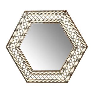 Vitale Gold Altıgen Duvar Aynası 69 cm AK.GR0002