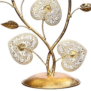 Vitale Fawna Yapraklı Dekoratif Mumluk 13x36 cm AK.GT0008