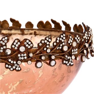 Vitale Melany Bakır Cam Kase 19x14 cm AK.HA0013