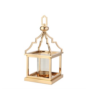 Vitale Eskitme Çatılı Küçük Fener 20*20*45 Cm AK.JD0119