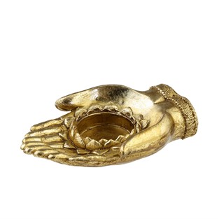 Vitale Hand Tealight Mumluk Gold AK.JF095752450