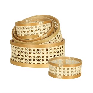 Vitale 5'li Rattan Tepsi Seti AK.JJ0006