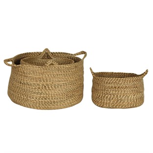 Vitale 3'lü Hasır Sepet Takımı AK.JJ0013