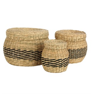 Vitale 3'lü Kapaklı Sepet Takımı AK.JJ0030