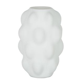 Vitale Beyaz Kabarcık Cam Vazo 1 21,5*21,5*32 cm AK.JK0029