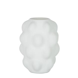 Vitale Beyaz Kabarcık Cam Vazo 2 18,5*18,5*28 Cm AK.JK0031