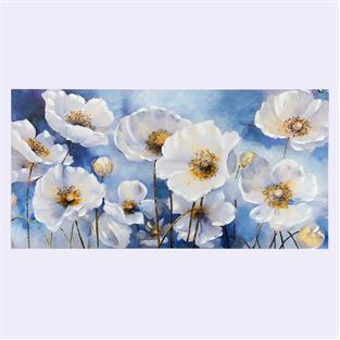 Vitale Beyaz Gelincik Tablo 120*3*60 cm