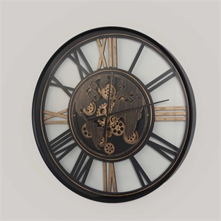 Vitale Metal Çarklı Duvar Saati 80*80*8 cm