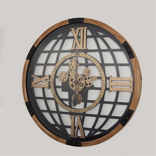 Vitale Metal Çarklı Duvar Saati 82*82*8 cm