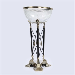 Vitale Metal Cam Ayaklı Meyvelik 30*30*53 cm