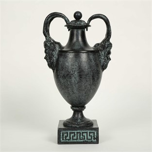 Vitale Metal Green Kapaklı Vazo 14*20*38 cm