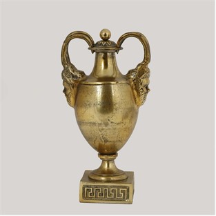 Vitale Metal Gold Kapaklı Vazo 14*20*38 cm