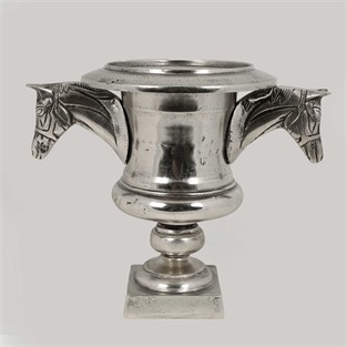 Vitale Metal Silver Atlı Vazo 24*37*31 cm
