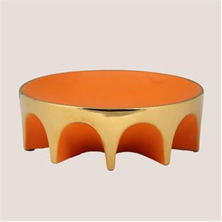 Vitale Seramik Turuncu Kolezyum Meyvelik 26*26*9 cm