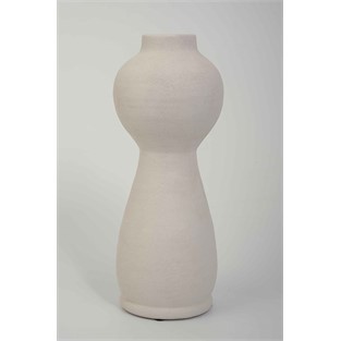 Vitale Lidya Krem Boğumlu Uzun Vazo 13*13*34 cm AK.KK0017