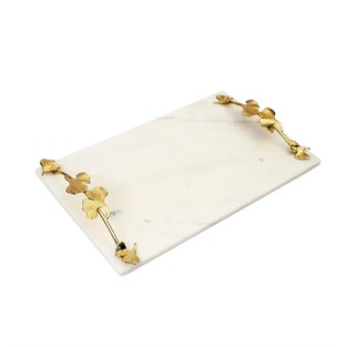 Vitale Beyaz Mermer Tepsi 25*41*7 Cm AK.KKD0104