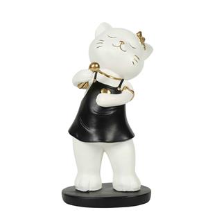 Vitale Ninas Şarkıcı Kedi 12.5*12*25.5 cm AK.KM0022