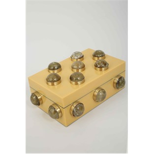Vitale Joy Düğmeli Sarı Kutu 13*20*8 cm AK.KV0120