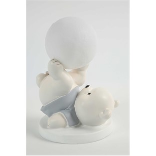 Vitale Polyester Gri Gece Lambası 25x16 cm AK.KZ0057