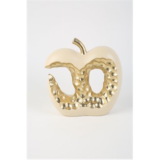 Vitale Krem Seramik Elma 23*9*24 cm AK.LA0076