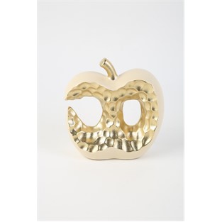 Vitale Krem Seramik Elma 19*7*20 cm AK.LA0078