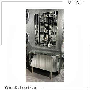 Vitale Gümüş Aynalı Dresuar 115*40 cm