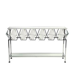 Vitale Geo Aynalı Dresuar Silver 130x130 cm AK.WLT0460