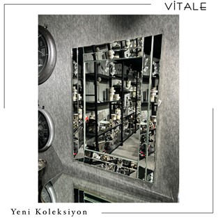 Vitale Gümüş Parçalı Duvar Aynası AK.WLT0495