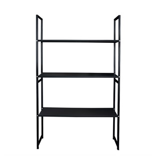 Vitale 3 Katlı Siyah Metal Raf 250x140 cm AK.WLT0501