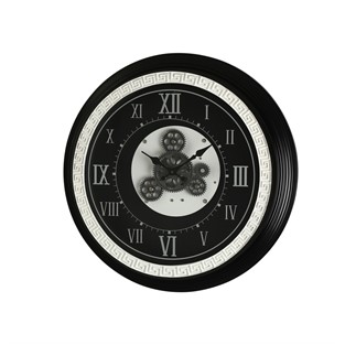 Vitale Varak Çarklı Duvar Saati Siyah Beyaz 55 cm AK.WLT0998