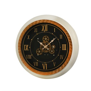 Vitale Varak Çarklı Duvar Saati Beyaz 55 cm AK.WLT0999