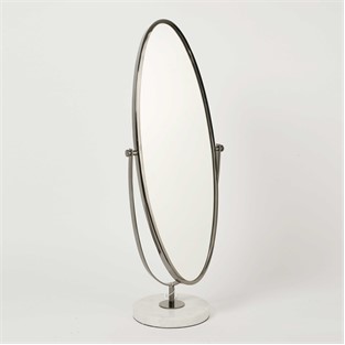 Vitale Mermer Metal Oval Ayna 23*31*87 cm