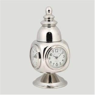 Vitale Sılver Metal Küp Saat 12*12*26 cm