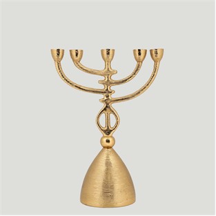 Vitale Gold Metal 5 Li Antik Şamdan 31*15*42 cm