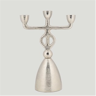 Vitale Sılver Metal 3 Lü Şamdan 22*11*32 cm