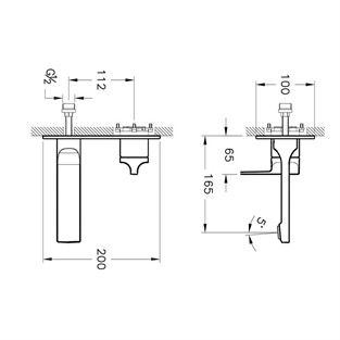 Artema Suit L Ankastre Lavabo Bataryası Altın A4248623