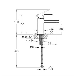 Artema Flo S Lavabo Bataryası Altın A4193623