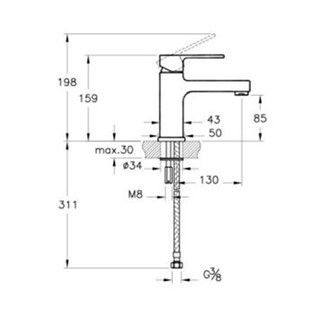 Artema Q-Line Lavabo Bataryası A40775