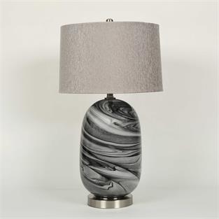 Vitale Siyah Gri Cam Abajur 40.5*40.5*72.5 cm