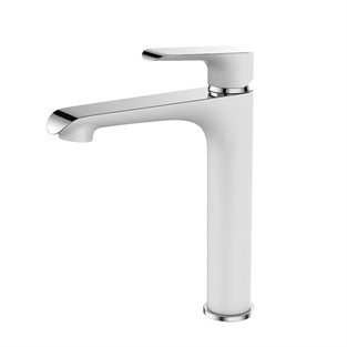 Bien Due Yüksek Tip Lavabo Bataryası Krom Beyaz BL21006405