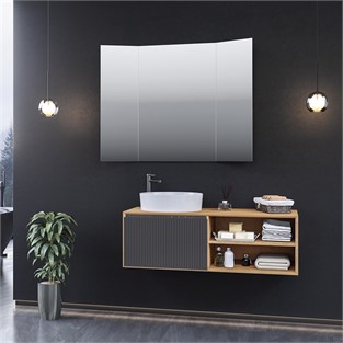 ORKA Boxes Banyo Dolabı Takımı Meşe 120 cm ORKA5000090
